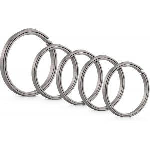Trahoo-Porte Clés Plats En Alliage De Titane, Anneau Fendu À Poussée Latérale Accès Facile Aux Clés (Il Existe De Nombreuses Variantes, Le Nombre De Porte-Clés Étant Basé Sur L'image Principale) - Neuf