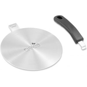 ChenQuanSarl-Adaptateur Induction, Disque Relais Induction 20Cm, Poignée Détachable Disque Adaptateur Plaque, Induction Hob Heat Diffuser Pour Cafetières Et Ustensiles De Cuisine - Neuf
