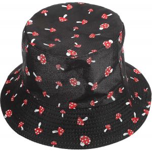 Noir Champignon Seau Chapeau D'été Pêche Chapeau Packable Voyage Plage Isherman Cap Pour Femmes Teen Girls Adultstyle 2 - Neuf