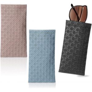 Chicslick-Lot De 3 &Eacute;tuis &Agrave; Lunettes Souples, Housse De Protection En Cuir Pu Pour Lunettes De Soleil, Pochette Portable Avec Fermeture Magn&eacute;tique Pour Hommes Et Femmes[X1416] - Neuf