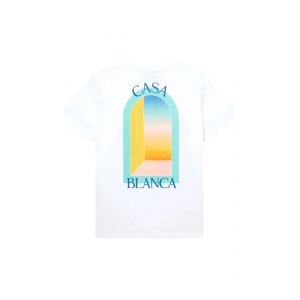 T-Shirt Homme Blanc L'arc Colore Casablanca - Neuf