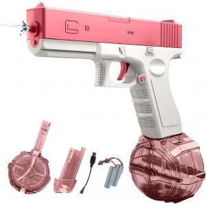 Wasserpistole, 434+58ml Réservoir D'eau, Automatische Wasserpistole, Water Gun Kids, Adapté Aux Fêtes, Jeux D'eau, Plage, Camping, Parcs (Rose) - Neuf