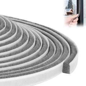 Joint Fenetre Isolation-Joint Brosse Porte,Joint Porte Entrée,6 Mx9 MMx5 MM Calfeutrer Porte pour l'isolation anti Froid,Bruit & Poussière,Gris par - Neuf