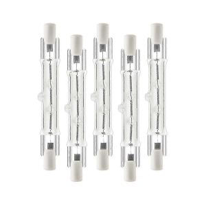 Paquet De 5 R7s 118mm 300w 230v,R7s Ampoule Linéaire Halogène,Lampe Halogène À Intensité Variable Pour La Construction Wo - Neuf