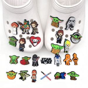 Lot de 25 d&eacute;corations 3D pour sabots et sandales (Star Wars), breloques pour chaussures, jolies d&eacute;corations pour sabots, sandales et bracelets DIY - Neuf