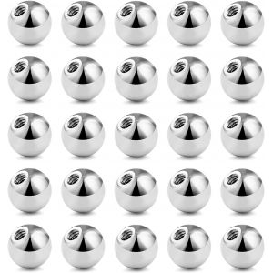 Nbgcm-14g 16g 18g Boule De Remplacement Pour Bijoux Piercings 3mm/4mm/5mm/6mm Acier Chirurgical Boule Pour Piercing Labret Piercing Téton Mamelon Piercing Langue Piercing Nombril Industrial - Neuf