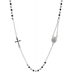 Kal-Collier Chapelet Femme Homme Acier Inoxydable 316l Argent&eacute; Dor&eacute; Noir Hypoallerg&eacute;nique De Haute Qualit&eacute; U2013 Coffret Cadeau - Neuf