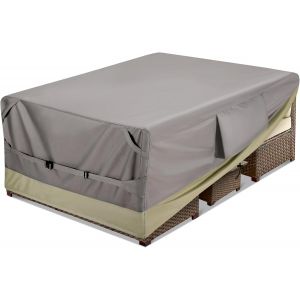 Ulteronixshop-Housses de meubles de patio imperm&eacute;ables pour table et chaises, ensemble de table d'ext&eacute;rieur rectangulaire, convient jusqu'&agrave; 274,3 x 208,3 x 71,1 cm (L x l x H) - Neuf