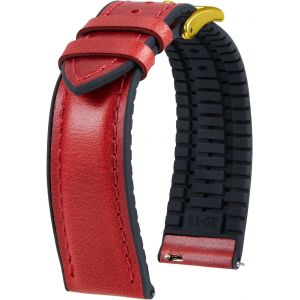 Eryi-Bracelet Montre En Cuir 22mm 21mm 20mm 19mm 18mm 16mm 14mm Cuir Ciré À L'huile Et Silicone Hybrid Bracelets De Montre À Dégagement Rapide Pour Homme Femme 6 Couleurs - Neuf