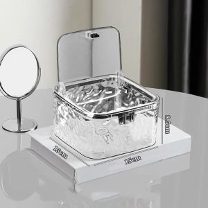 Organisateur d'accessoires cheveux en acrylique transparent, boîte de rangement pour bandeaux, cravates, dosettes de linge ou fournitures de bureau-Transparent m - Neuf