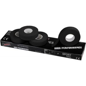 4 X Sport Tape 1,5 Cm X 10 M Ruban Adhésif Sport Noir Blanc Bande Doigt Escalade Inélastique Strap Hockey.[B2475] - Neuf