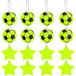 Meimie-Lot De 16 Réflecteurs Pour Enfant - Pendentif Réflecteur - Porte-Clés Pour Cartable - Pour Cartable, Veste, Sac À Dos, Réflecteur De Sécurité - Pour La Nuit, Le Vélo, La Course À Pied - Neuf