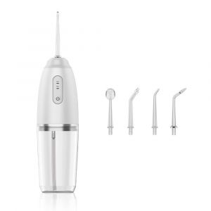 Hydropulseur Dentaire Sans Fil Rechargeable Et Portable Avec 4 Embouts Et C&acirc;ble De Chargement Usb - Neuf