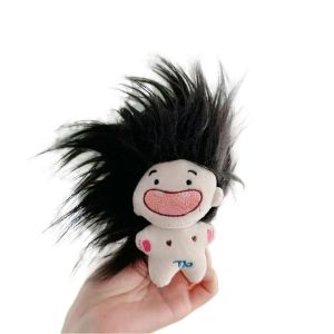 Dr&ocirc;le Douze Constellations Jouets En Peluche D&eacute;sordonn&eacute; Cheveux Explosion Krokmou Coton Poup&eacute;e Jouet Figurine Porte-cl&eacute;s Enfants Noir - Neuf
