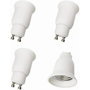 Lot De 4 Adaptateurs De Culot Gu10 Vers E27 Pour Lampes Led - Neuf