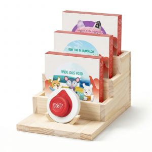 Todeco Tonieplay &Eacute;tag&egrave;re de Rangement Jeux en Bois, Support pour contr&ocirc;leur Tonieplay et Disque Tonieplay, &Eacute;tag&egrave;re Murale ou de Bureau - Neuf