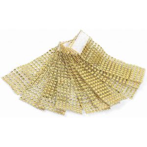 Eryi-50/100 Pièces Rond De Serviette De Table En Strass, Ronds De Serviette 8 Rangs, Diamant Maille Wrap Support De N?uds De Ruban Pour Fête Mariage Banquet Table - Neuf