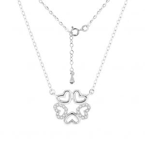 Collier Avec Pendentif En Forme De Cour En Strass Pour Femme Et Fille, Bijou Decoratif En Argent - Neuf