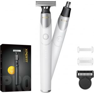 Oayew-Xpert T Rasoir Magn&eacute;tique Pour Homme Et Femme - Tondeuse &Agrave; Barbe Int&eacute;gr&eacute;e Avec Tondeuse Nasale - T&ecirc;te De Coupe R&eacute;glable 12 En 1 - Unisexe - Blanc - Neuf