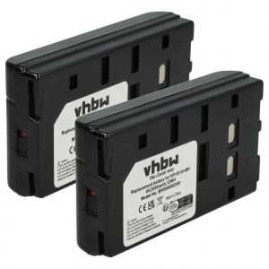 vhbw 2x Batterie compatible avec Sony CCD-FX710, CCD-FX730V, CCD-FX730, CCD-FX830V, CCD-FX810, CCD-G100ST cam&eacute;ra vid&eacute;o cam&eacute;scope (2000mAh, 6V, NiMH) - Neuf