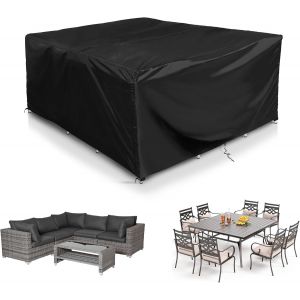 Ulteronixshop-Housse De Meubles De Jardin Imperm&eacute;able En Tissu Oxford R&eacute;sistant Aux D&eacute;chirures Pour Canap&eacute; D'angle, Table De Jardin, Meubles En Rotin, Table De Terrasse, 200 X 200 X 75 Cm - Neuf