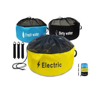 Sac De Rangement Pour Tuyaux De Camping-Car Avec Sangle Pour Organiser C&acirc;bles Et Tuyaux, &Eacute;tanche, Pvc 600d, 45,7 X 25,4 Cm - Neuf