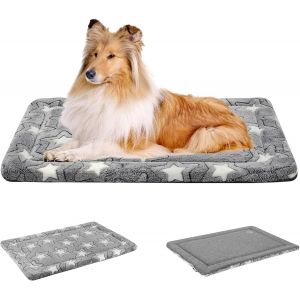 Panier Chien R&eacute;versible (Frais Et Chaud), Coussin Chien Grand Taille (122x76x2,8cm), Tapis Chien Lavable, Matelas Lit Chien Mousse Haute Densit&eacute; - Neuf