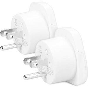 2X Adaptateur Voyage USA-Type B-Adaptateur Compact-Compatible Prise États-Unis Canada Japon Vietnam Mexique-Design Blanc - Neuf