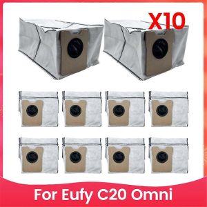 10PCS sacs à poussière pour Eufy C20 Omni Robot Aspirateur Pièces 3L Grande Capacité Sacs à Poussière Remplacement - Neuf