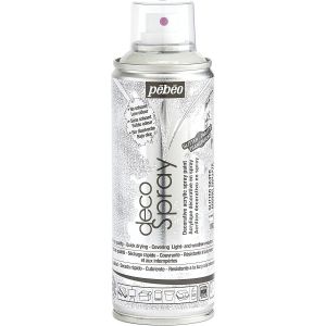 KALANKA-Pébéo - Peinture Acrylique en Spray - Pour la Décoration Multi Supports en Intérieur et Extérieur - Base Eau, Faible Odeur - 200 ml - Finition Pailleté - Coloris Argent Pailleté - Neuf
