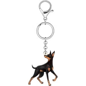 KAL-Porte-Clés Chien Mignon En Acrylique Pour Femmes Filles Kawaii Chiots Bijoux Cadeaux Pour Sac À Main Clés De Voiture Amoureux Des Chiens - Neuf