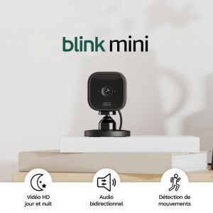 Mini | Compact Plug-In Smart Indoor Camera | 1080P Hd Video, Night Vision, Motion Detection, Two-Way Audio, Easy Setup, Works With Alexa | 1 Camera, Black - Neuf