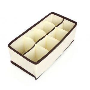 Boîte de rangement à tiroir pliable Dewenwils (Beige 8 grilles) - Neuf