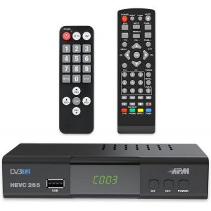 MEVRONISSHOP-D&eacute;codeur TNT Full HD 1080p, Tuner TNT H.265 HEVC, T&eacute;l&eacute;commande Simplifi&eacute;e, D&eacute;modulateur DVB-T2 DVB-C Ports HDMI, P&eacute;ritel, USB, Coax. Cha&icirc;nes Terrestres Gratuites France Allemagne Espagne - Neuf