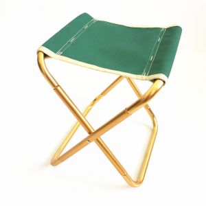 Chaise Pliante Portable Verte, Tabouret De Camping 27,5&iquest;&times;&iquest;30&iquest;&times;&iquest;31&iquest;Cm, Charge Maximale 75&iquest;Kg, Cadre Aluminium Et Tissu Oxford 600d, Id&eacute;ale Pour Randonn&eacute;e, Plage Et Voiture - Neuf