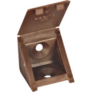 Lot De 4 Taquets &Agrave; Visser, Plastique Brun - Neuf