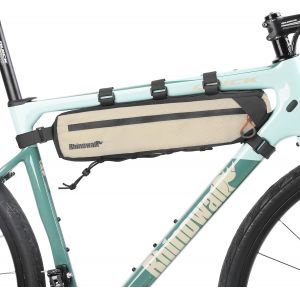 Sac de Cadre de Vélo Triangulaire Imperméable,Rangement Sous le Tube Supérieur,Pochette d'Angle,Accessoires de Route,2,1 L,Beige - Neuf