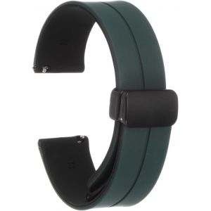 Bracelet De Montre Magn&eacute;tique En Silicone &Agrave; Changement Rapide - Bracelet De Rechange &Eacute;tanche Avec Boucle D&eacute;ployante En M&eacute;tal - Pour Homme Et Femme - Neuf