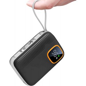 Sjzg-Batterie Externe 20 000 Mah, 22,5 W À Charge Rapide Avec Câbles De Sortie Intégrés De Type C Et Ios, Écran Led, Entrée Et Sortie Usb C Pour Iphone 16, 15, 14, Ipad Android (Noir) - Neuf