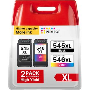 545 546 Xl Cartouche D'Encre Remplacement Pour Canon 545 546 Cartouche Pour Canon Pixma Mx495 Ts3150 Ts3350 Ts3151 Ts3450 Mg2550S Mg2555S Mg3050 Mg2950 Mg3051 (1 Noir, 1 Couleur) - Neuf