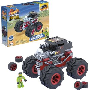 Mega Construx Hot Wheels Monster Trucks Bone Shaker¿, Jeu De Voiture Et De Briques De Construction, 194 Pièces, Pour Enfant Dès 5 Ans, Gvm27 - Neuf