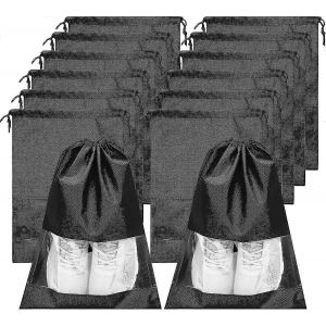 12pcs Sacs à chaussures pour le voyage - Grand cordon de serrage étanche à la poussière Chaussures Pochette Emballage Organisateurs Pour Hommes & Wom - Neuf