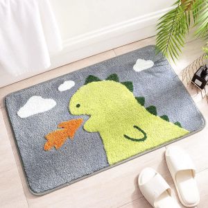 KAL-Tapis De Salle De Bain En Forme De Chat Mignon, Extra Doux Et Absorbant, Lavable En Machine, Tapis Antidérapant Pour Baignoire, Douche Et Salle De Bain, 40X60Cm - Neuf