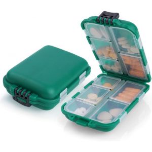 Portable Pilule Organisateur, 7 Jours Quotidienne De La Pilule Organisateur, Pilule Organisateur Avec 10 Compartiments, Plastique, Boîtes À Pilules, Tablette Distributeur - Neuf