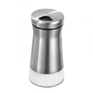 Lot De 2 Salières Et Poivrières Avec Trou Verseur Réglable, Salière En Acier Inoxydable Avec Fond En Verre Transparent, Distributeur D'épices Rechargeable, Idéal Pour La Maison, La Cuisine, Le Barbecue, Le Restaurant - Neuf