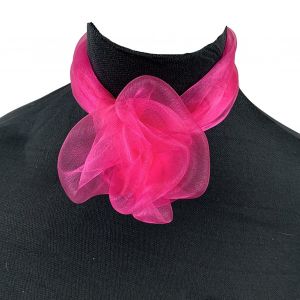 2 Pièces Foulard En Satin Lisse Transparent Couleur Unie Maille Fine Réglable Décoratif Léger Doux Aquaman Danse Carrée Hôtesse De L'air Cou Foulard-Rose Rouge - Neuf