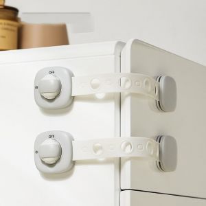 Bébé Armoire Bloc, 6 Pcs Porte De Placard S'arrête Réglable Verrouillage De Sécurité Pour Enfants Pour Les Tiroirs, Les Armoires, D'un Réfrigérateur, Verrouillage De Sécurité Pour Enfants - Neuf