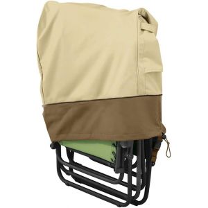 Housse De Chaise Pliante, Housse De Protection Pour Chaise Longue Pliante Etanche, 210d Oxford Housse Transat Jardin Exterieur Anti-Uv, Pour Transats, 93cm X 82cm - Neuf