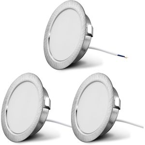 Kyotech Spot Led Encastrable Noir 230v Spot 3.5w Blanc Chaud 3000k 300lm Spot Led Extra Plat 20mm, Spot Led Plafond 55-58mm Pour Armoire À Glace Cuisine, Lot De 3 - Neuf