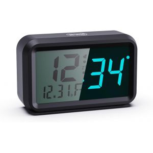 Led Horloge Num&eacute;rique Aliment&eacute; Par Batterie, R&eacute;veil De Chambre &Agrave; Coucher, Affichage Led/Lcd Commutable, 12/24 Heures, Snooze - Neuf
